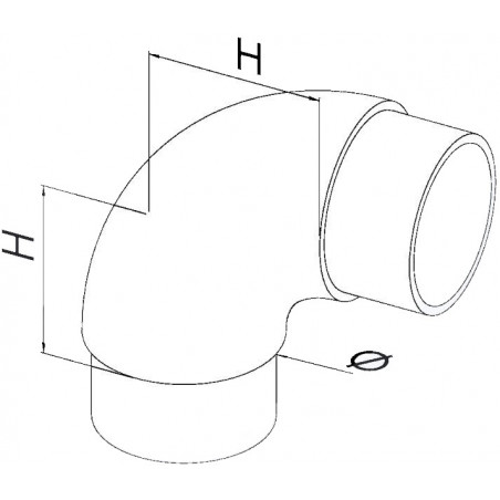 Raccordo per tubo rigido Ø25 curva semplice 90° IP40 FAEG - FG16003