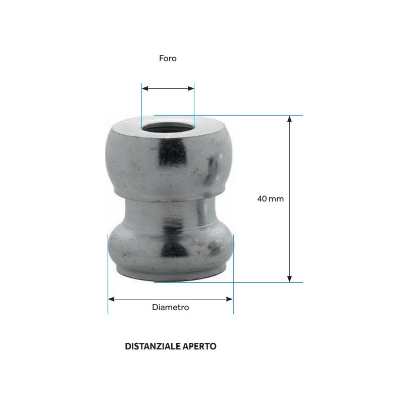 Distanziatori Distanziatore c/anellino in Metallo - 14mm øint.5mm