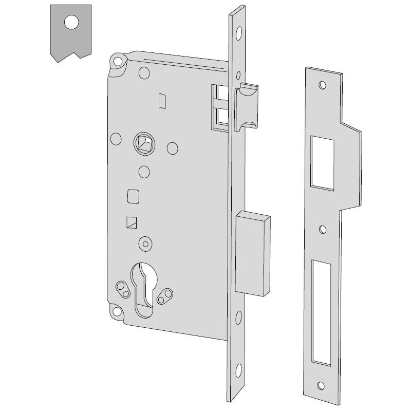 Defender Mottura DF072-I per porta blindata a cilindro europeo interasse 38  mm per Cisa Mottura Securemme