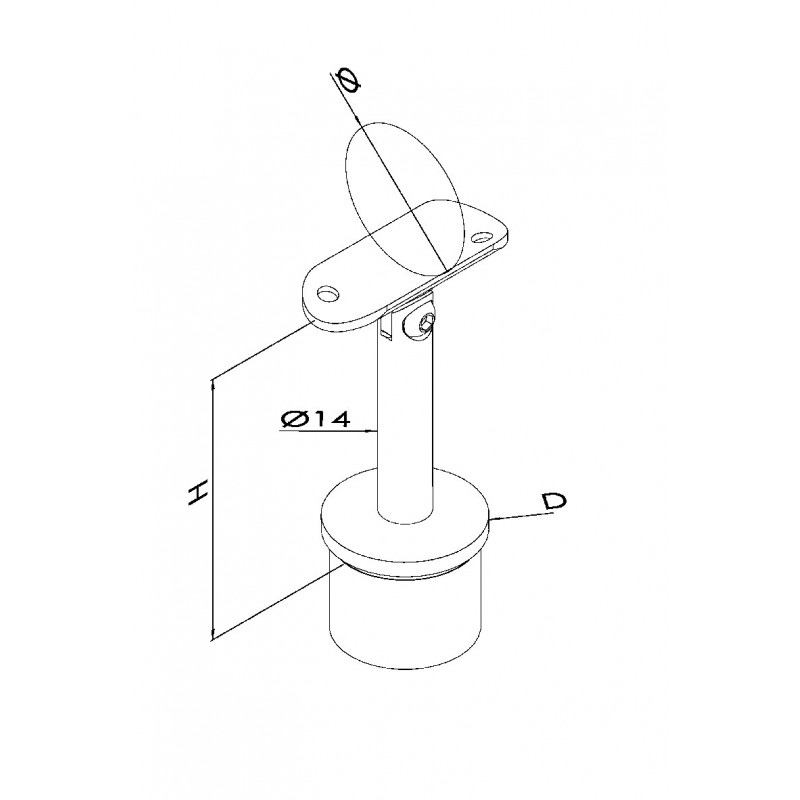 TIRANTE SNODATO PER CAVO Ø 4 AISI 304 SATINATO - Inox Forniture